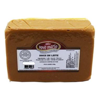 Imagem de Doce de leite tablete puro com açúcar 450g doce vovô mário
