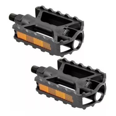 Imagem de Pedal Nylon Bike Rosca Fina C/  Refletor Aro 20/24/26/29 - Metalciclo