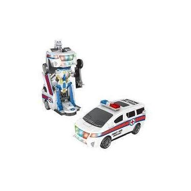 Imagem de Brinquedo Ambulancia Transforma em Robô com Luz e Som - Mundo