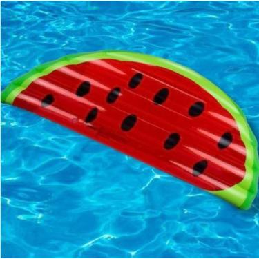 Imagem de Boia Colchão Inflável Gigante Para Praia ou Piscina em Formato Melanci