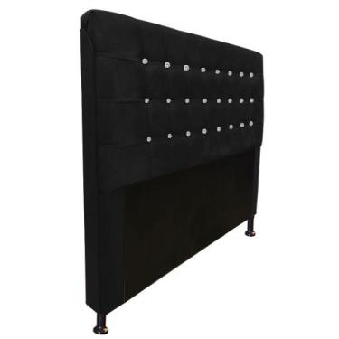 Imagem de Cabeceira Estofada Dama com Botões de Strass para Cama Box 195cm King 