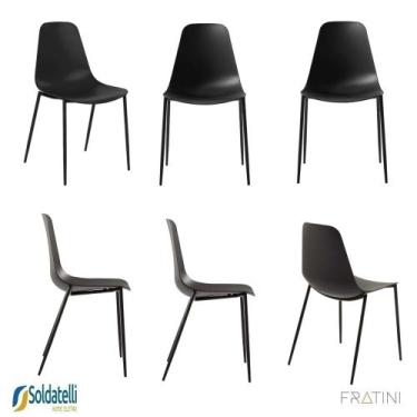 Imagem de Kit 6 Cadeiras Miami PP Várias Cores - Fratini, Preto