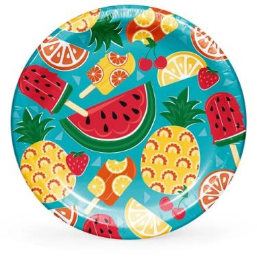 Imagem de Member's Mark Pratos de papel Summer Treats, 25,4 cm (85 unidades)