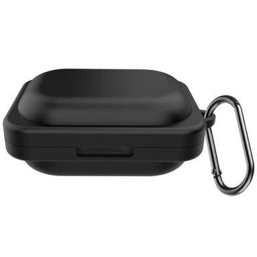 Imagem de USTIYA Capa para fones de ouvido Nothing Ear A sem fio, capa de proteção de silicone macio de corpo inteiro com chaveiro, acessórios para fone de ouvido Funda Carcasa (preto)