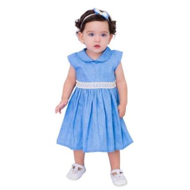 Imagem de Vestido de Bebê Menina Florido com Tiara 100% Algodão Iris - MUNDO NIN
