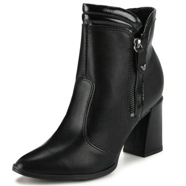 Imagem de Bota Feminina Salto Bloco Cano Baixo Conforto Mississipi