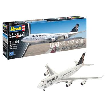 Imagem de Revell 03780 Boeing 747-400 Iron Maiden Ed Force One escala 1:144 Kit de modelo de plástico não construído/sem pintura