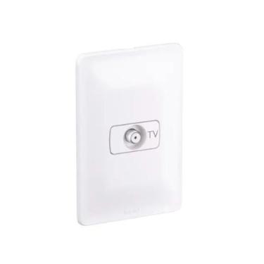 Imagem de Conjunto 4x2 1 Módulo Antena Coaxial TV Branco ZEFFIA - Pial Legrand