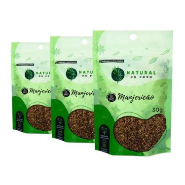 Imagem de Manjericão Desidratado Premium Alta Qualidade Kit 3 Pouch 30g  - Natur