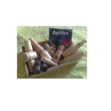 Imagem de 9 Apitos De Madeira P/ Aves E Animais Silvestres - Mundo do Militar