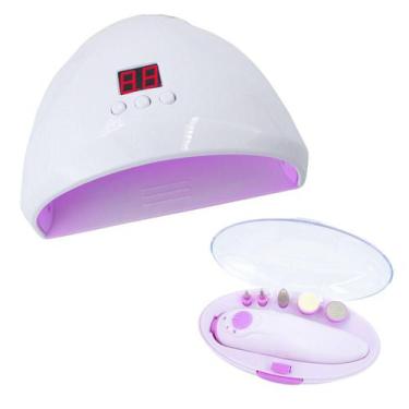 Imagem de Cabine UV Led Para Secar Unhas Em Gel Esmaltação Estufa Lixadeira Lixa