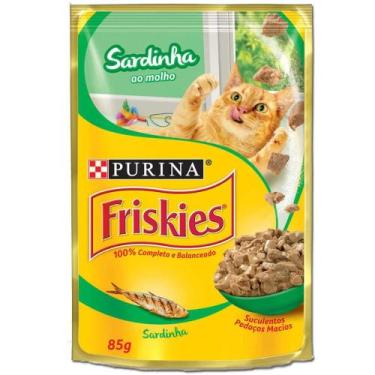 Imagem de Ração Úmida Nestlé Purina Friskies Sachê Sabor Sardinha Ao Molho Caixa