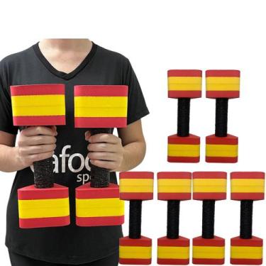 Imagem de Kit 3 Pares de Halteres Hidroginástica Em EVA 2 A 3 Kg DF4012-VM Verme