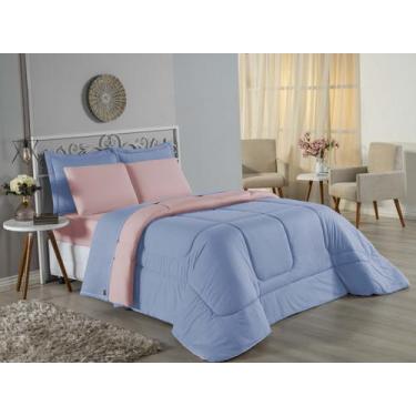 Imagem de Edredom Casal Queen Size Malha 100% Algodão - Davy Enxovais, AZUL BEBE