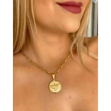 Imagem de Cordão + Pingente Feminino 6mm Tijolinho Banhado A Ouro 18k - ToJoia18