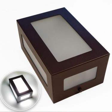 Imagem de kit com 3 Arandela 5 vidros para lâmpada E27 luminária Marrom st569 - 