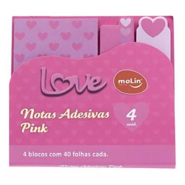 Imagem de Bloco de Notas Adesivas Love Pink - Molin