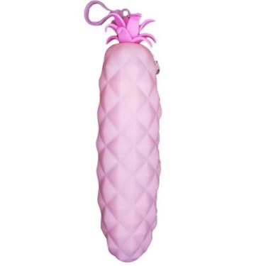 Imagem de Estojo Escolar de Silicone Abacaxi Fino kawaii,  Rosa