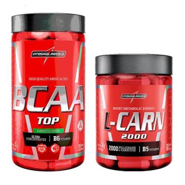 Imagem de Bcaa Top 120 Caps + L-Carnitina 60 Caps IntegralMedica, Sem Sabor