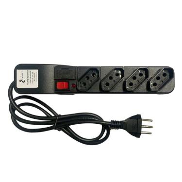 Imagem de Filtro De Linha Indusat 4 Tomadas Régua Com Fusível Cabo 1m