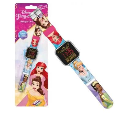 Imagem de Relógio Infantil Digital LED Disney Princesas Original, Toyng, Display