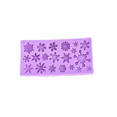 Imagem de F1721 molde de silicone floco de neve confeitaria biscuit - confeitari