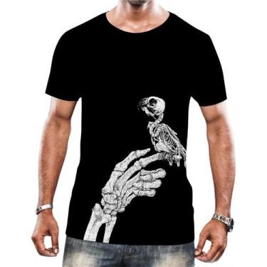 Imagem de Camisa Camiseta Arte Tumblr Esqueletos Caveira Ossos Moda 8 - Enjoy Sh