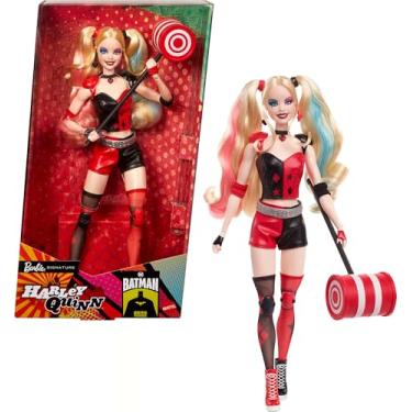 Imagem de Barbie Signature Harley Quinn Collector Doll with Posable Body, Iconic Outfit, and Mallet Accessory, DC Batman 85th Anniversary Collectible