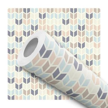 Imagem de Papel de Parede Vinílico Geométrico Tom Pastel Quarto 5m - DELIQUADROS