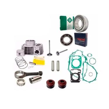 Imagem de Kit Cilindro Motor Biela Juntas Titan Fan 150 Bros 150 - METAL LEVE