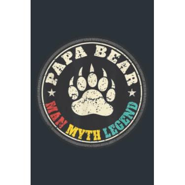 Imagem de Mens Papa Bear Daddy Father Man Myth Legend: Study Notebook, 6 x 9 inches, 120 pages
