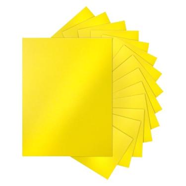 Imagem de Silunkia 120 folhas de papelão amarelo solar brilhante 21 x 27 cm, papel de artesanato, 250 gsm/41,7 kg, cartão de papel brilhante premium para fazer cartões, cartões comemorativos, convites de