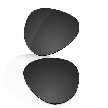 Imagem de LenzReborn Lente polarizada de reposição para óculos de sol RayBan Aviator RB3025 58 mm - Preto escuro - Polarizado