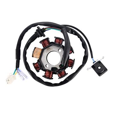 Imagem de GOOFIT Estator Magneto 8 bobinas 5 fios de substituição para 4 tempos 125cc 150cc chinês GY6 152QMI motor ATV Scooter