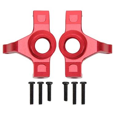 Imagem de Copo de Direção de Carro RC, 2 Peças de Reposição de Liga de Alumínio RC Copo de Direção Frontal de Carro RC para Carro MJX 16208 16207 16210 1/16 RC (Vermelho)