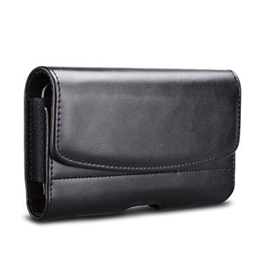 Imagem de Tiflook Coldre de telefone para Moto G Stylus 5G G Power G Play 2024 G Pure G Fast G7 Power Optimo Maxx E One 5G Ace Bolsa de couro PU para celular com clipe para cinto, suporte para cartão, preto