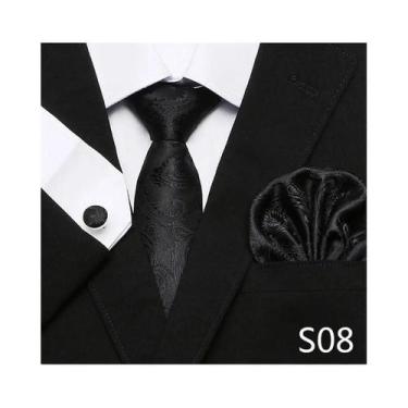 Imagem de Conjunto de Abotoaduras e Gravata Xadrez Vermelha para Homens - Ideal 