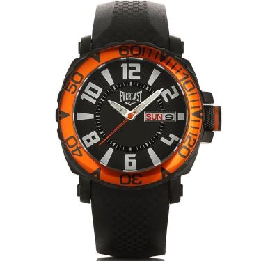 Imagem de Relógio Masculino Everlast Preto À Prova D`Água 100 M E184