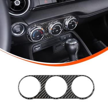 Imagem de Aotumcer Moldura de acabamento da tampa do interruptor de ar condicionado Center Dash compatível com acessórios Mazda MX-5 Miata 2016, capa de acabamento de painel de interruptor de ar condicionado