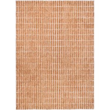 Imagem de Restoration and Renovation Tapete de lã premium importado Capitola Space Tingimento feito à mão - Tapete de design moderno exclusivo para sala de estar, quarto e sala de jantar (ouro, 9,5 x 1,5 m)