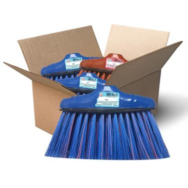 Imagem de Vassoura Dama Uso Interno Cerdas Macia Limpa Cantos Manuseio Leve Tira Poeira 12 Unidades Sem Cabo