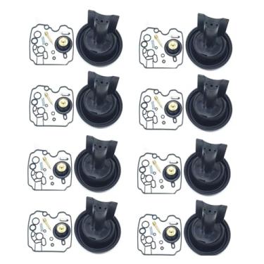 Imagem de Conjunto de kit de reconstrução de carburador de carburador para válvula de agulha flutuante Gakset TDM850 TDM 850 parafuso piloto diafragma a vácuo (4 conjuntos)