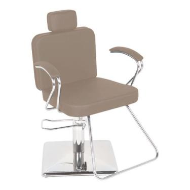 Imagem de Cadeira De Cabeleireiro Primma Encosto Fixo Pé Quadrado - CC&S, Fendi