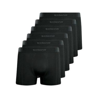 Imagem de Kit com 6 Cuecas Boxer Selene 11070-002//440, Preto, G