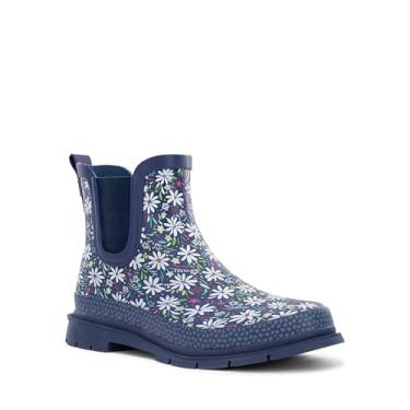 Imagem de Western Chief Bota de chuva Chelsea feminina impermeável com elástico e sola de borracha – Elegante e funcional para dias chuvosos, Margarida, 40