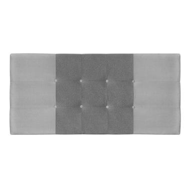 Imagem de Painel Estofado Mini Cooper 164 Cm Cama Box Quarto Casal Queen Size Suede Cinza/preto