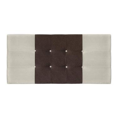 Imagem de Painel Estofado Mini Cooper 144 Cm Para Cama Box Quarto Casal Suede Bege/marrom