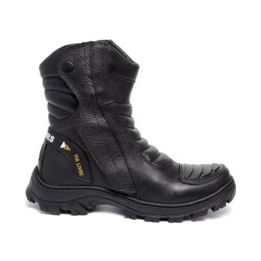 Imagem de Coturno Bota Motociclista Masculino Preta - VIA LIVRE, 40, Preto
