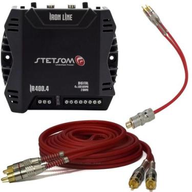Imagem de Módulo Amplificador Stetsom Ir400.4 + Cabos Rca E Y 400 Pro