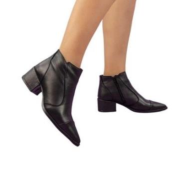 Imagem de Bota Bico Fino Couro Legítimo-Feminino
